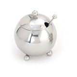 Stainless Steel Footed Sugar Bowl with Spoon - Sug-st