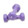 Deluxe Vinyl Dumbbells - 2 lb - Violet - 1 pair