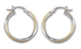 14kt Two-Tone Gold Hoop Earrings