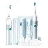 Philips Sonicare Essence E5750 Rechargeable Sonic Toothbrush System with 2 Handles, 4 Brush Heads, 2 Travel Cases ..