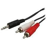Cables To Go - 40614 - 6ft Velocity 3.5mm Stereo Male to Dual RCA Male Y-Cable (Blue)
