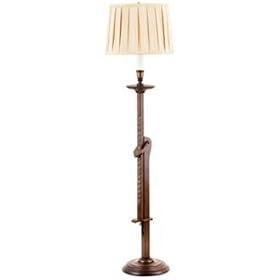 Dearborn Adjustable Height Walnut Finish Floor Lamp