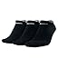 NIKE Unisex Performance Cushion No-Show Training Socks (3 Pairs), Black/White, Medium