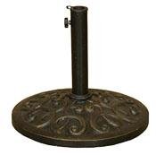 DC America UBP28281-BR Cast Stone Umbrella Base, Made from Rust Free Composite Materials, Bronze Powder Coated Finish