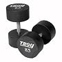 5-125 lb. Set Troy Urethane Coated Solid Steel Dumbbells
