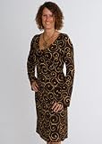 Bara Glad Maternity & Nursing Long Sleeve Dress Brown Spiral (Code: 75)