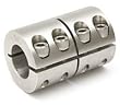 1 x 1 Single Split Shaft Coupling Stainless Steel No Keyway Qty (1)