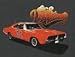 Dukes of Hazzard General Lee Vintage Distressed Charcoal T-shirt (Adult X-Large)