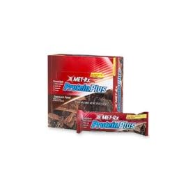 Met-Rx Protein Plus Protein Bar, Chocolate Fudge - 12 Bars