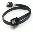 24" Black SATA II Cable w/ Latch.