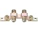 Steren 900MHz Dual F Ground Block - Satellite grounding block - zinc alloy