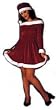 Holiday Red Christmas Cookie - Womens Santa Helper Costume - Runs Small