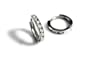 14K White Gold Huggies Earrings with Channel Set Diamonds
