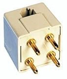 AT&T 16524 Portable 4 Prong Adaptor - Ivory