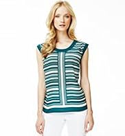 Autograph Pure Silk Striped Top