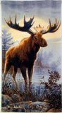 Buy North Woods Moose 34x64 Beach Towel by Biederlack