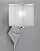 Pin up Plug in Lamp in Brushed Nickel, White shade