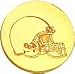 14K Gold NFL Cleveland Browns Football Helmet Tie Tac