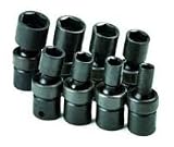 S K Hand Tools (SKT33300) 8 Piece 3/8in. Drive Swivel 6 Point Impact Socket Set