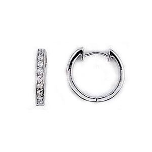 Sterling Silver Cubic Zirconia Fashion Hoop Earrings (Nickel Free) [Jewelry]