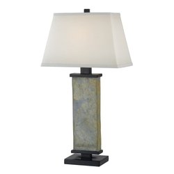 Kenroy Home 21037SL Hanover Table Lamp, Natural Slate