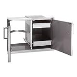 Fire Magic Echelon Stainless Double Access Door With Dual Drawer, Trash Tray & Louvers