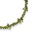 Sterling Silver Green Freshwater Cultured Green Pearl/Peridot Necklace - 16 Inch