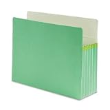SMEAD MANUFACTURING CO. / DROP FRONT FILE POCKET, LETTER SIZE, 5-1/4 CAPACITY, GREEN / SMD73236 / Sold as 1 Each / Mfr Part # 73236 \*/ DROP FRONT FILE POCKET, LETTER SIZE, 5-1/4 CAPACITY, GREEN