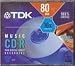 TDK CDR Media 700MB 80 Minute (1-Pack, for audio only)