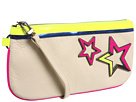 Betsey Johnson Neon Stars Wristlet Handbags - Beige