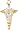 Caduceus, 14K White Gold Diamond Charm