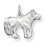 Sterling Silver Wolf Charm