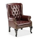 Lorell 777 QA Queen Anne Wing-Back Reception Chair