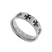 Mens Titanium Black Celtic Iron Cross Band Ring (Size 8,9,10,11,12,13)