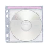 CD Sleeves, 100/Pack, White/Clear