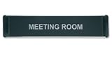 Stewart Superior Sliding Door Sign Meeting Room W255xH52mm Aluminium and PVC Ref BA102