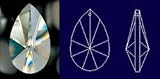 38mm 1.5 30% Lead Crystal Tear Drop #873-38