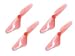 Four (4) Replacement Red Tail Props (Qty 4) for Mini Infrared Remote Control Electric Helicopter