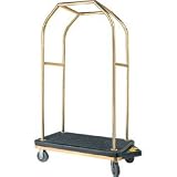 Bellman's Cart - Mark IV: With Pneumatic Wheels - Bark - Satin Stainless Steel