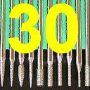 30 pc DIAMOND Point 1/8″ SHANK GLASS ROCK BIT Rotary Grinder Tool