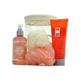 The Healing Garden Tangerine Theraphy by Coty for Women 5 Piece Set Includes: Sunnyside Up Body Cleanser 7.0 oz + Energizing Body Mist 8.0 oz + 2 Body Pouf Sponges + Carrying Tote