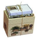 Recipe Gift Set - Recipe Box, Recipe Cards and Deco Pen Designed By Pat Richter - Forget Me Not