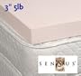 3" 5lb. Sensus Visco Elastic Memory Foam Mattress Pad Topper Overlay (King Size)