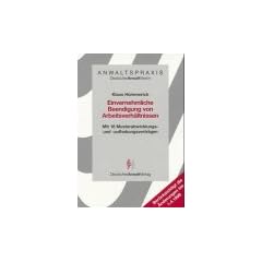 Anwaltspraxis, Einvernehmliche Beendigung von Arbeitsverh�ltnissen