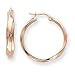 Jewelry : 14k Rose 3mm Twisted Hoop Earrings