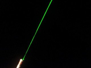 20mw Green Laser Black Dimple Finish with Double Bonus L.E.D. Flashlight and Optical Cloth