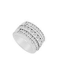 Diamond Row Ring 14K White Gold - 2.00 CT Diamonds