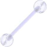 BIOPLAST Cool Clear Belly Barbell Tongue Ring