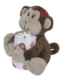 Valentine Monkey Plush Hugger & Sock Set