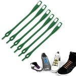 Creative Fun Candy Color V-Tie Flexible Silicone Shoelaces 6Pcs/Pack - White / Green